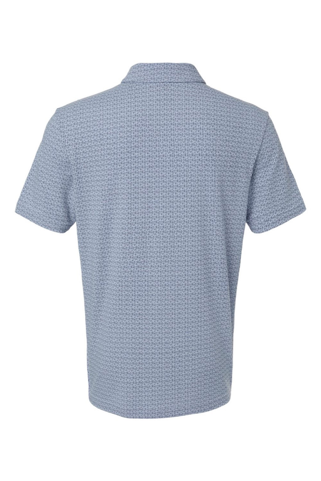 Adidas A702 Mens Printed Short Sleeve Polo Shirt Dawn Blue Melange Flat Back
