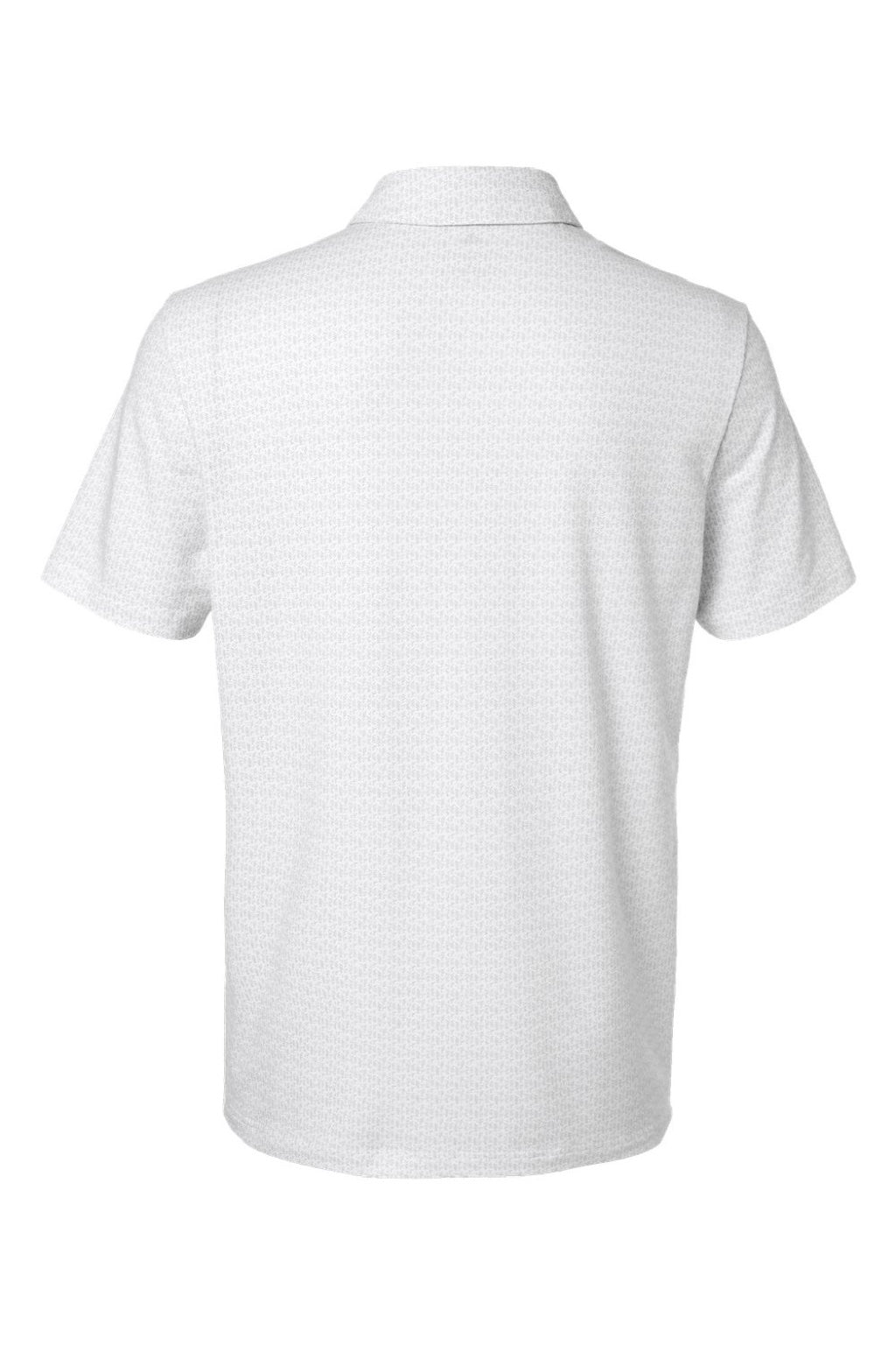Adidas A702 Mens Printed Short Sleeve Polo Shirt White Flat Back