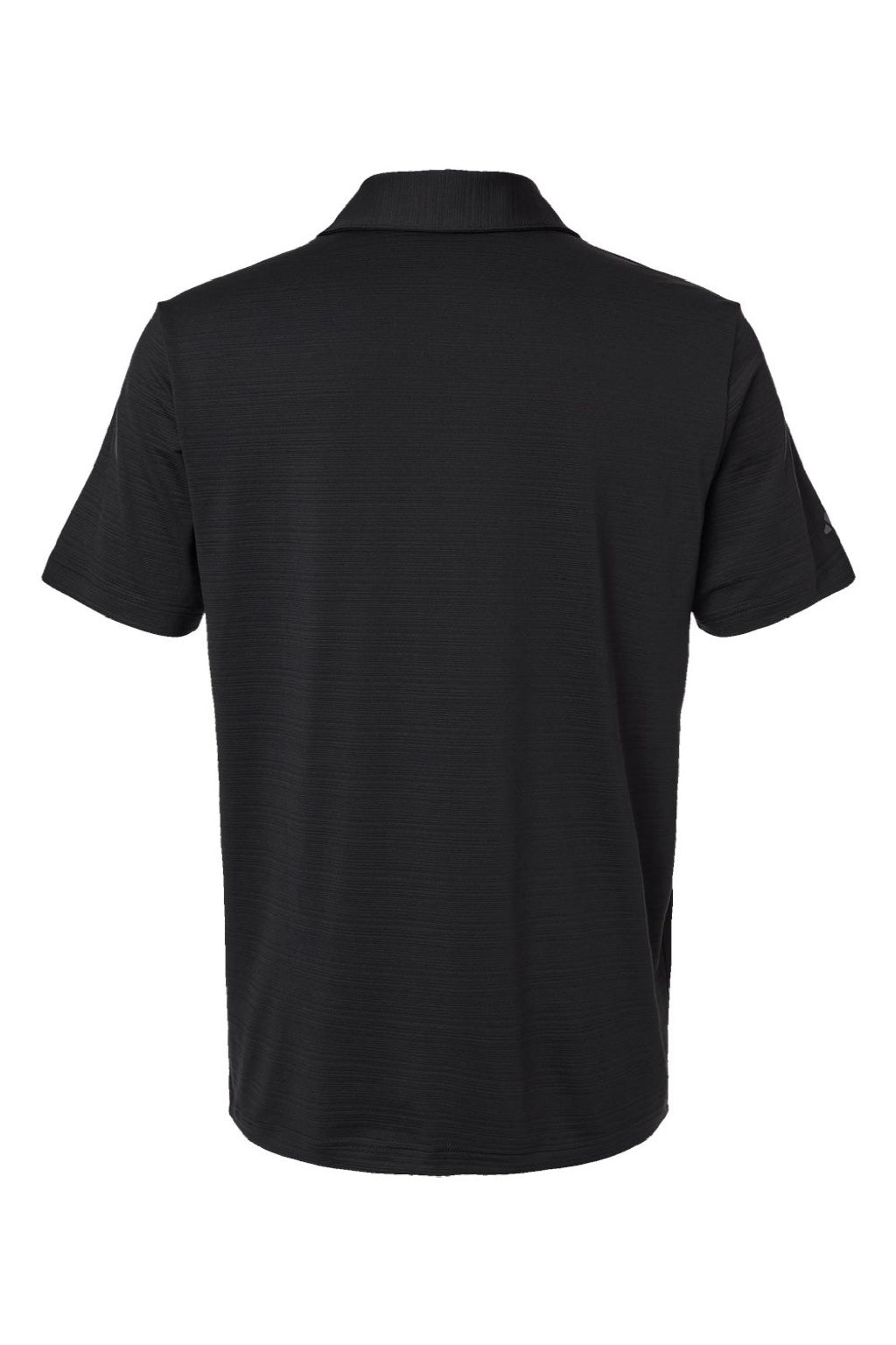 Adidas A704 Mens Textured Stripe Short Sleeve Polo Shirt Black Flat Back
