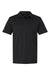 Adidas A704 Mens Textured Stripe Short Sleeve Polo Shirt Black Flat Front