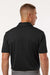 Adidas A704 Mens Textured Stripe Short Sleeve Polo Shirt Black Model Back