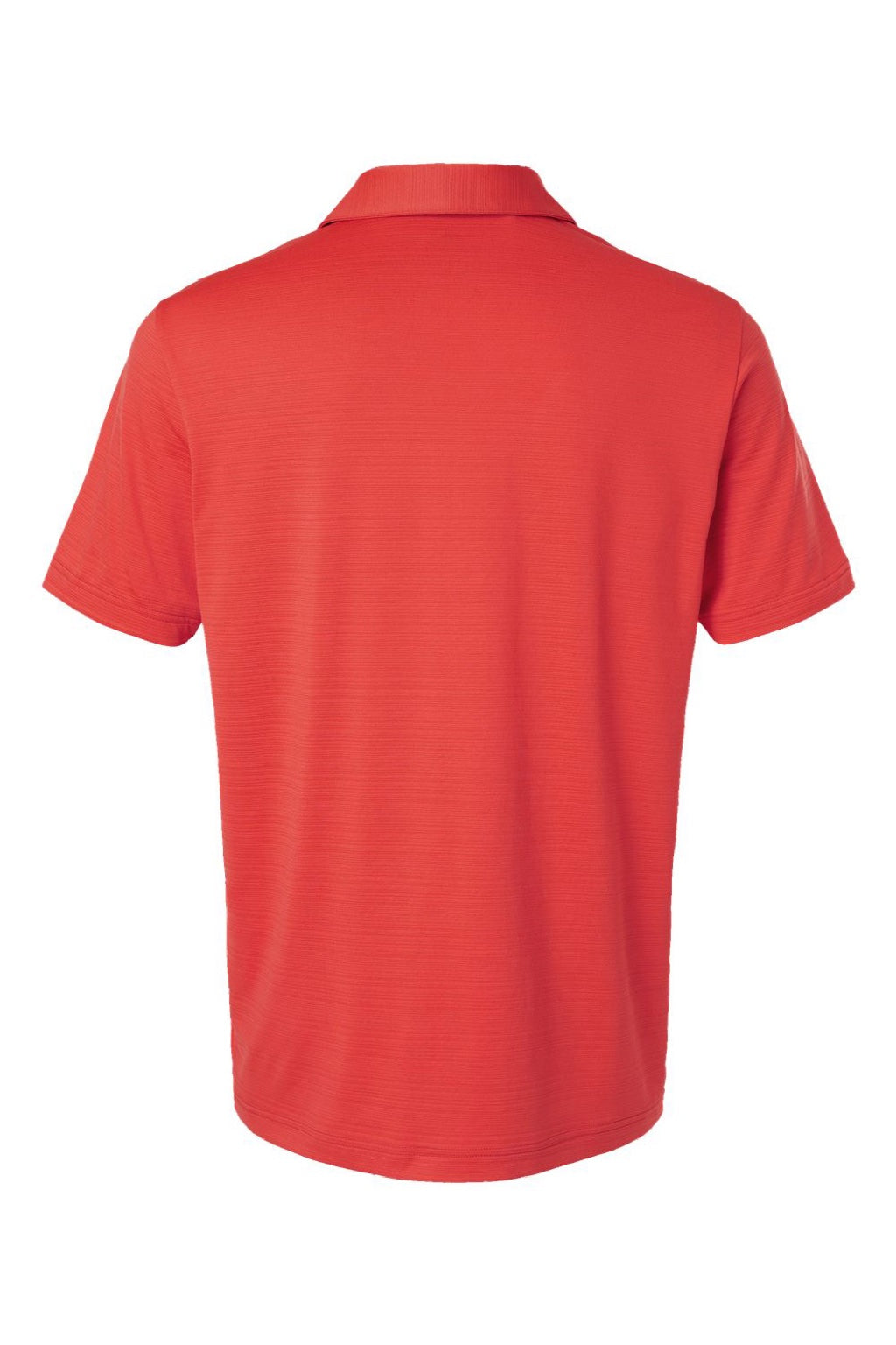 Adidas A704 Mens Textured Stripe Short Sleeve Polo Shirt Bright Red Flat Back