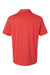 Adidas A704 Mens Textured Stripe Short Sleeve Polo Shirt Bright Red Flat Back