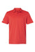 Adidas A704 Mens Textured Stripe Short Sleeve Polo Shirt Bright Red Flat Front