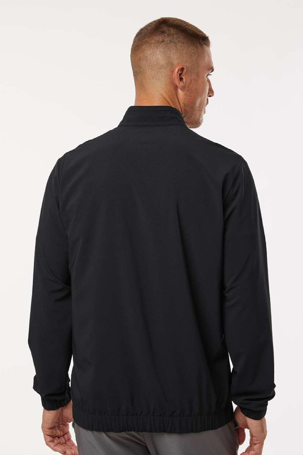 Adidas A705 Mens 1/4 Zip Jacket Black Model Back
