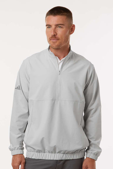 Adidas A705 Mens 1/4 Zip Jacket Grey Model Front