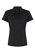Adidas A707 Womens Textured Stripe Short Sleeve Polo Shirt Black Flat Front
