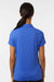Adidas A707 Womens Textured Stripe Short Sleeve Polo Shirt Bright Royal Blue Model Back