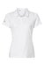 Adidas A707 Womens Textured Stripe Short Sleeve Polo Shirt White Flat Front
