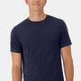 Hanes Mens Cool Dri Moisture Wicking Cotton Touch Short Sleeve Crewneck T-Shirt - Athletic Navy Blue - New