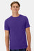 Hanes 4873 Mens Cool Dri Cotton Touch Short Sleeve Crewneck T-Shirt Athletic Purple Model Front
