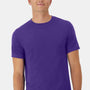 Hanes Mens Cool Dri Moisture Wicking Cotton Touch Short Sleeve Crewneck T-Shirt - Athletic Purple - New