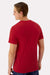 Hanes 4873 Mens Cool Dri Cotton Touch Short Sleeve Crewneck T-Shirt Athletic Red Model Back