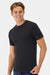 Hanes 4873 Mens Cool Dri Cotton Touch Short Sleeve Crewneck T-Shirt Black Model Side