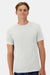 Hanes 4873 Mens Cool Dri Cotton Touch Short Sleeve Crewneck T-Shirt White Model Front