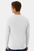 Hanes 484L Mens Cool Dri Cotton Touch Long Sleeve Crewneck T-Shirt White Model Back