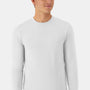 Hanes Mens Cool Dri Moisture Wicking Cotton Touch Long Sleeve Crewneck T-Shirt - White - New