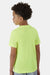 Hanes 484Y Youth Cool Dri Cotton Touch Short Sleeve Crewneck T-Shirt Safety Green Model Back