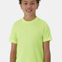 Hanes Youth Cool Dri Moisture Wicking Cotton Touch Short Sleeve Crewneck T-Shirt - Safety Green - New