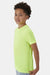 Hanes 484Y Youth Cool Dri Cotton Touch Short Sleeve Crewneck T-Shirt Safety Green Model Side