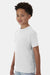 Hanes 484Y Youth Cool Dri Cotton Touch Short Sleeve Crewneck T-Shirt White Model Side