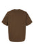 Hanes 5180R Mens Beefy-T Retro Street Short Sleeve Crewneck T-Shirt Army Brown Flat Back