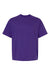 Hanes 5180R Mens Beefy-T Retro Street Short Sleeve Crewneck T-Shirt Athletic Purple Flat Front