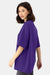 Hanes 5180R Mens Beefy-T Retro Street Short Sleeve Crewneck T-Shirt Athletic Purple Model Side