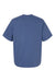 Hanes 5180R Mens Beefy-T Retro Street Short Sleeve Crewneck T-Shirt Denim Blue Flat Back