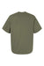 Hanes 5180R Mens Beefy-T Retro Street Short Sleeve Crewneck T-Shirt Fatigue Green Flat Back