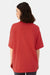 Hanes 5180R Mens Beefy-T Retro Street Short Sleeve Crewneck T-Shirt Poppy Red Model Back