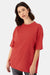 Hanes 5180R Mens Beefy-T Retro Street Short Sleeve Crewneck T-Shirt Poppy Red Model Front