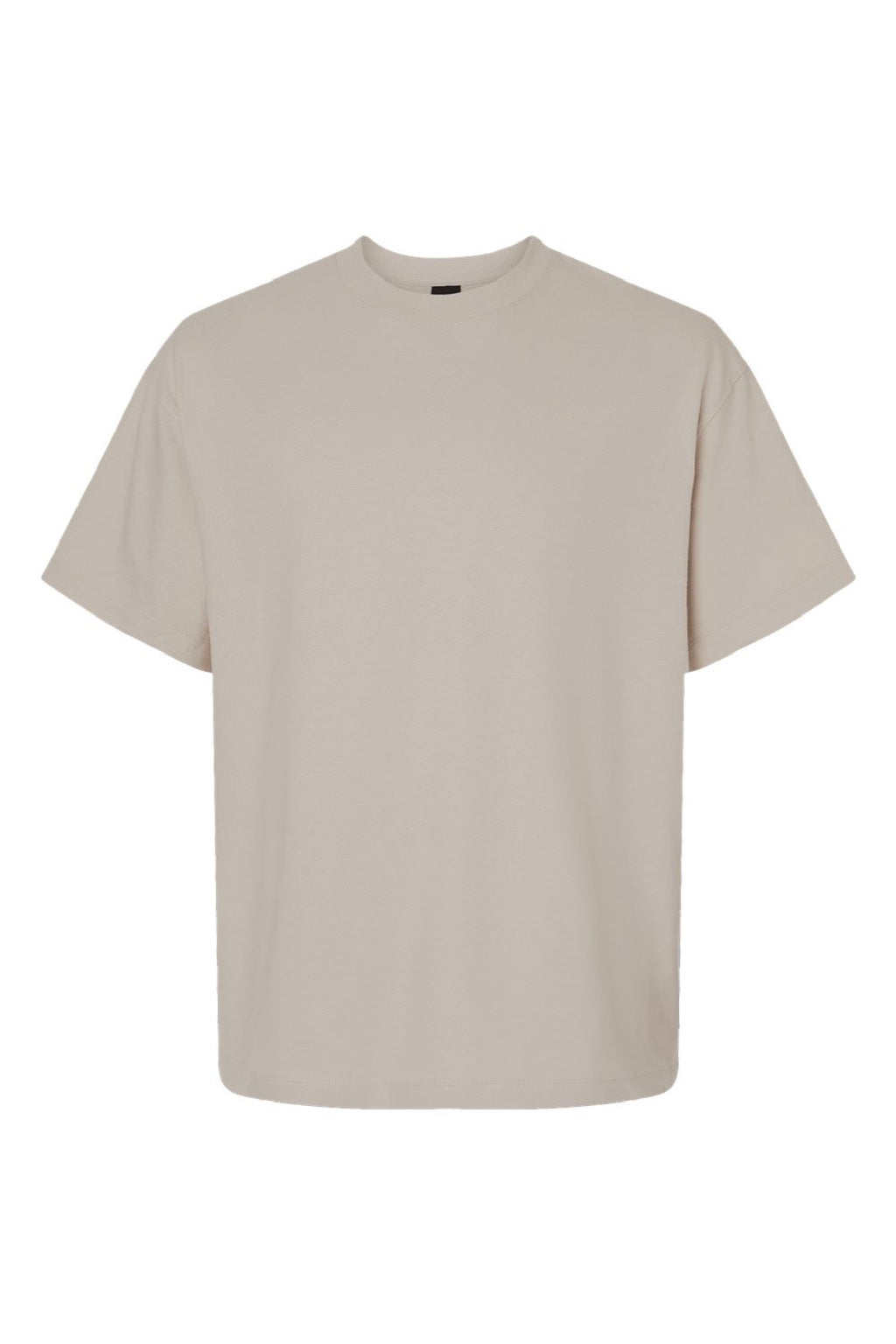 Hanes 5180R Mens Beefy-T Retro Street Short Sleeve Crewneck T-Shirt Sand Flat Front