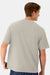 Hanes 5180R Mens Beefy-T Retro Street Short Sleeve Crewneck T-Shirt Sand Model Back
