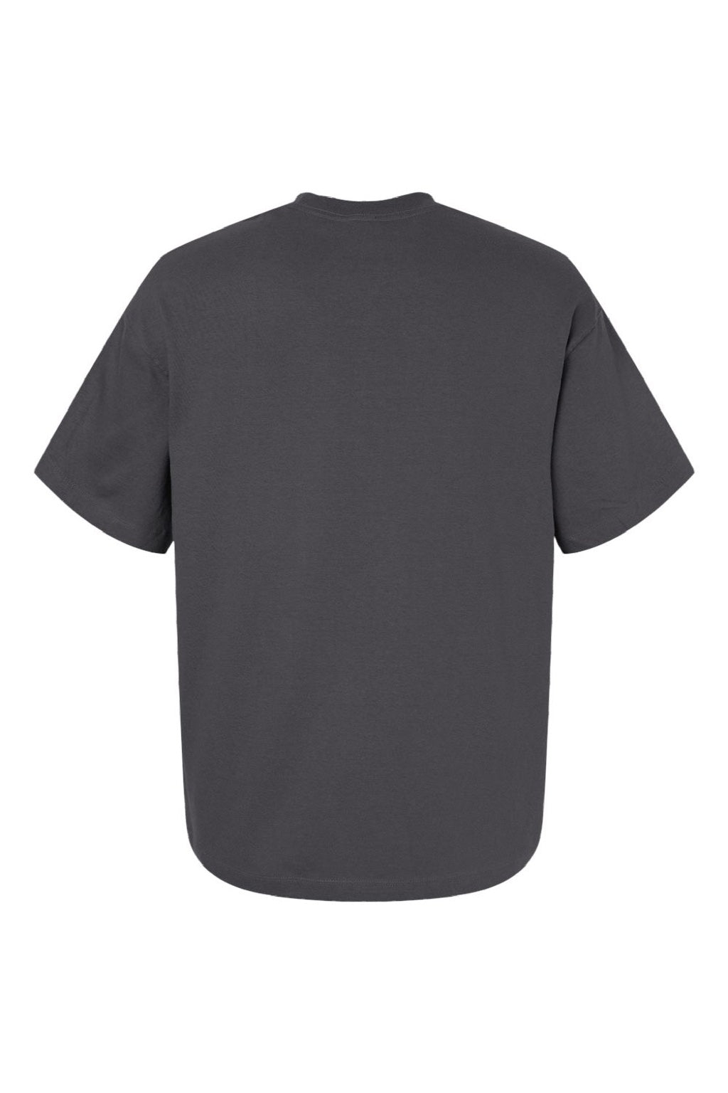 Hanes 5180R Mens Beefy-T Retro Street Short Sleeve Crewneck T-Shirt Smoke Grey Flat Back