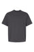 Hanes 5180R Mens Beefy-T Retro Street Short Sleeve Crewneck T-Shirt Smoke Grey Flat Front