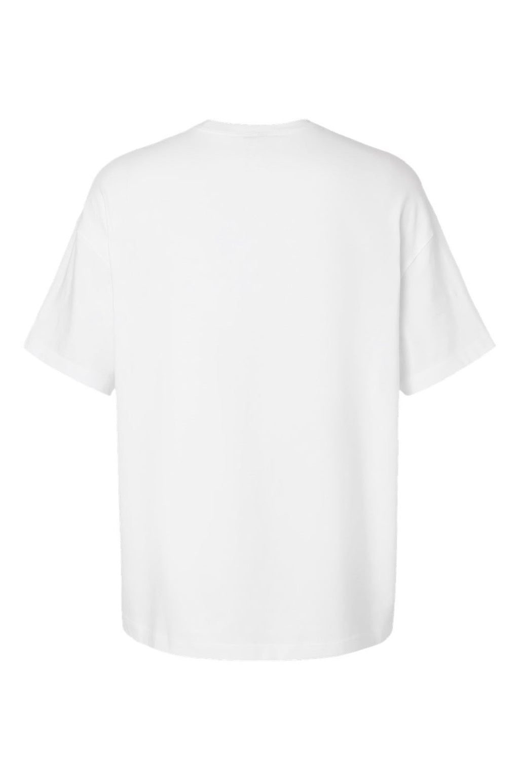 Hanes 5180R Mens Beefy-T Retro Street Short Sleeve Crewneck T-Shirt White Flat Back