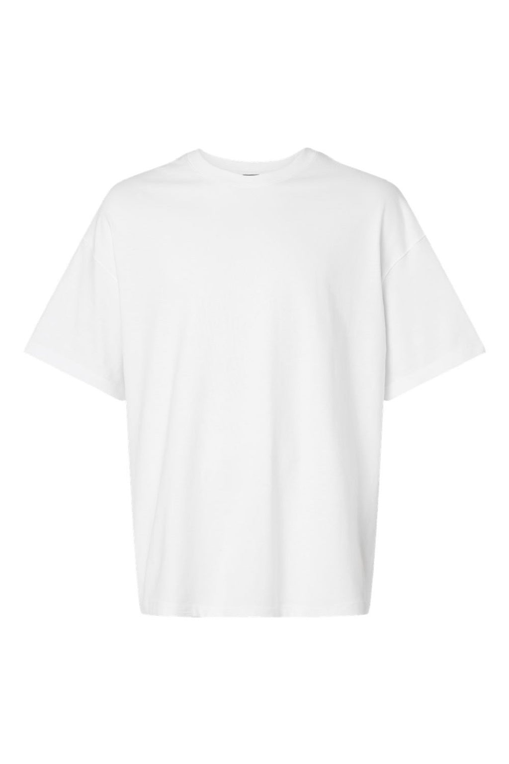 Hanes 5180R Mens Beefy-T Retro Street Short Sleeve Crewneck T-Shirt White Flat Front