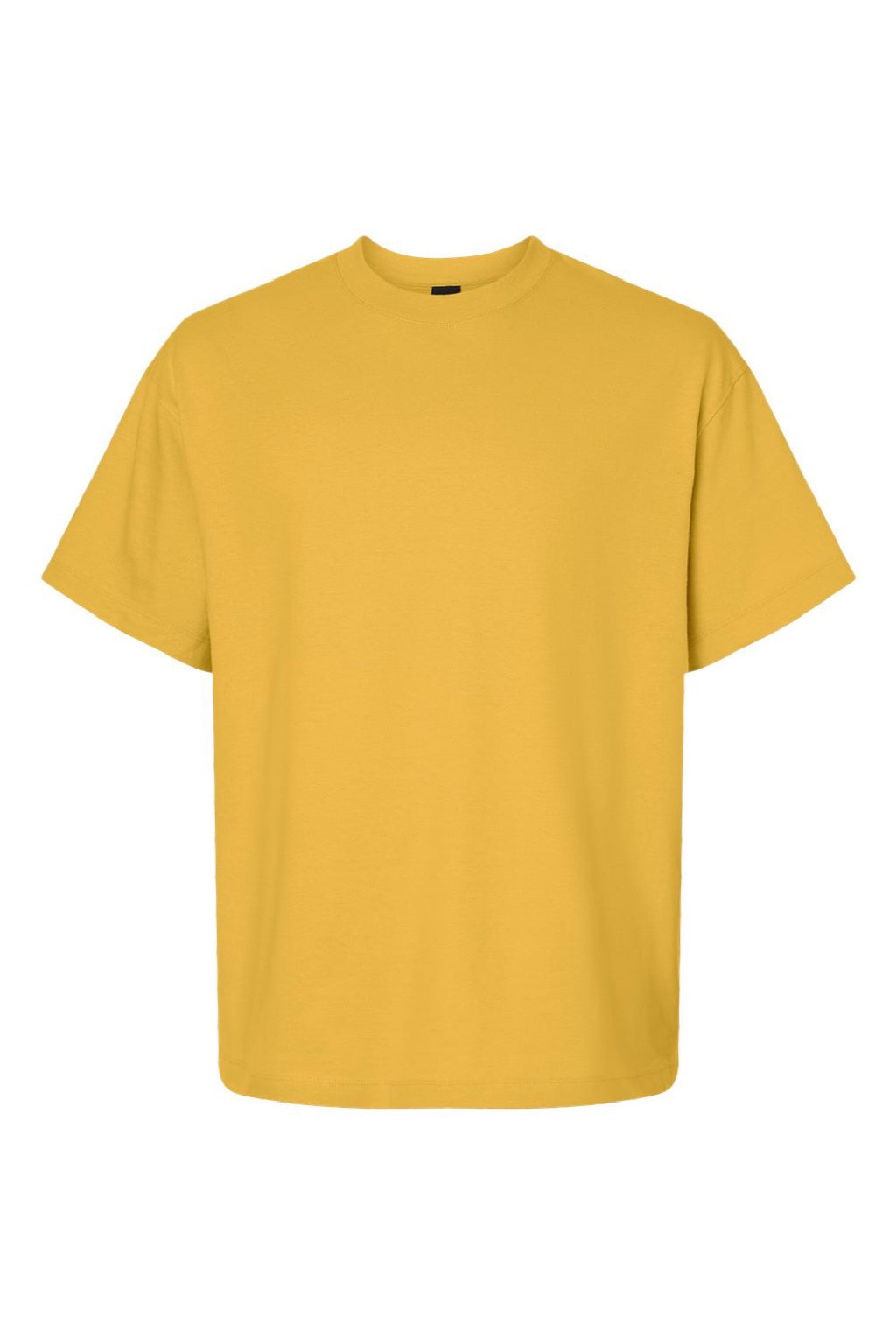 Hanes 5180R Mens Beefy-T Retro Street Short Sleeve Crewneck T-Shirt Royal Gold Flat Front