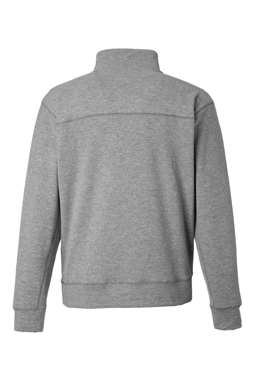 J America 8741 Mens Electric Fleece 1/4 Zip Sweatshirt w/ Pockets Electric Slate Grey Flat Back