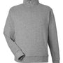 J America Mens Electric Fleece 1/4 Zip Sweatshirt w/ Pockets - Electric Slate Grey - New