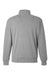 J America 8760 Mens Element Fleece 1/4 Zip Sweatshirt w/ Pockets Grey Flat Back