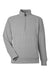 J America 8760 Mens Element Fleece 1/4 Zip Sweatshirt w/ Pockets Grey Flat Front