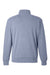 J America 8760 Mens Element Fleece 1/4 Zip Sweatshirt w/ Pockets Navy Blue Flat Back