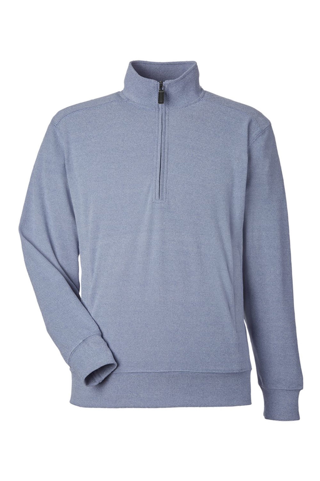 J America 8760 Mens Element Fleece 1/4 Zip Sweatshirt w/ Pockets Navy Blue Flat Front