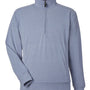 J America Mens Element Fleece 1/4 Zip Sweatshirt w/ Pockets - Navy Blue - New