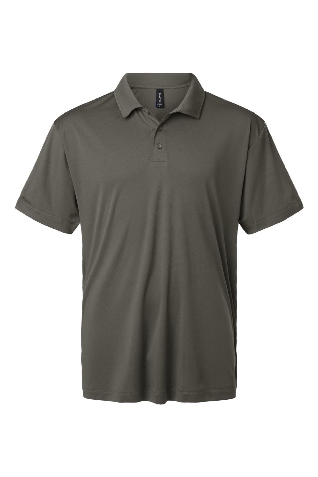 AllPro 41800 Mens Pro Lock Performance Short Sleeve Polo Shirt Charcoal Grey Flat Front
