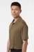 AllPro 41800 Mens Pro Lock Performance Short Sleeve Polo Shirt Cigar Brown Model Side