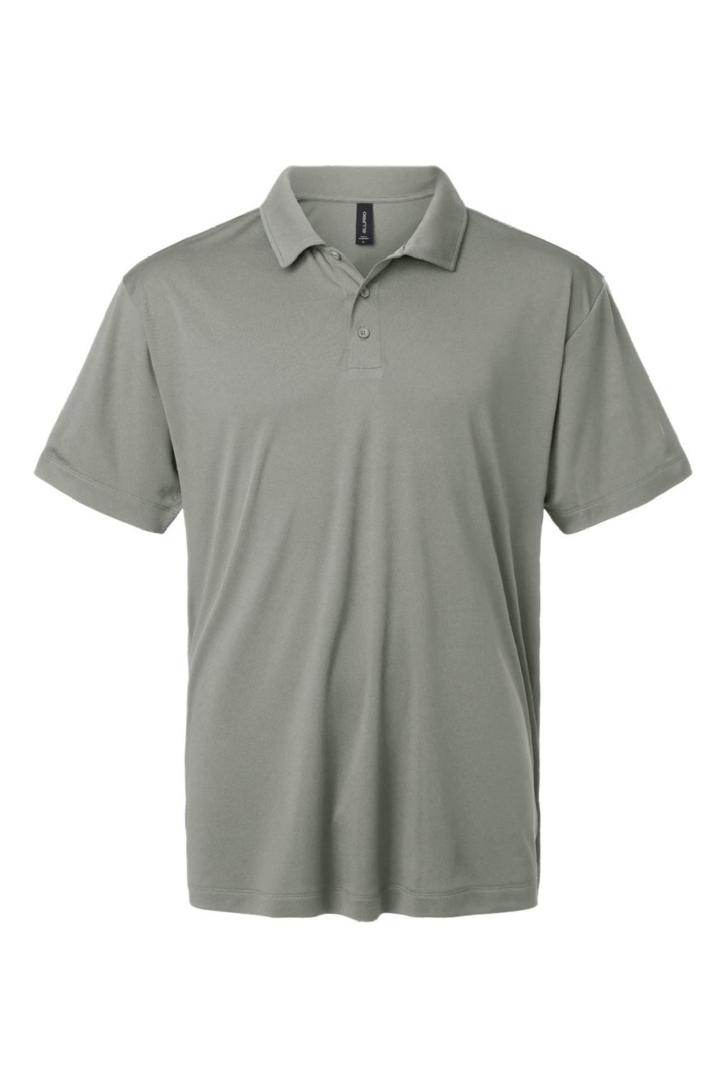 AllPro 41800 Mens Pro Lock Performance Short Sleeve Polo Shirt Greystone Flat Front