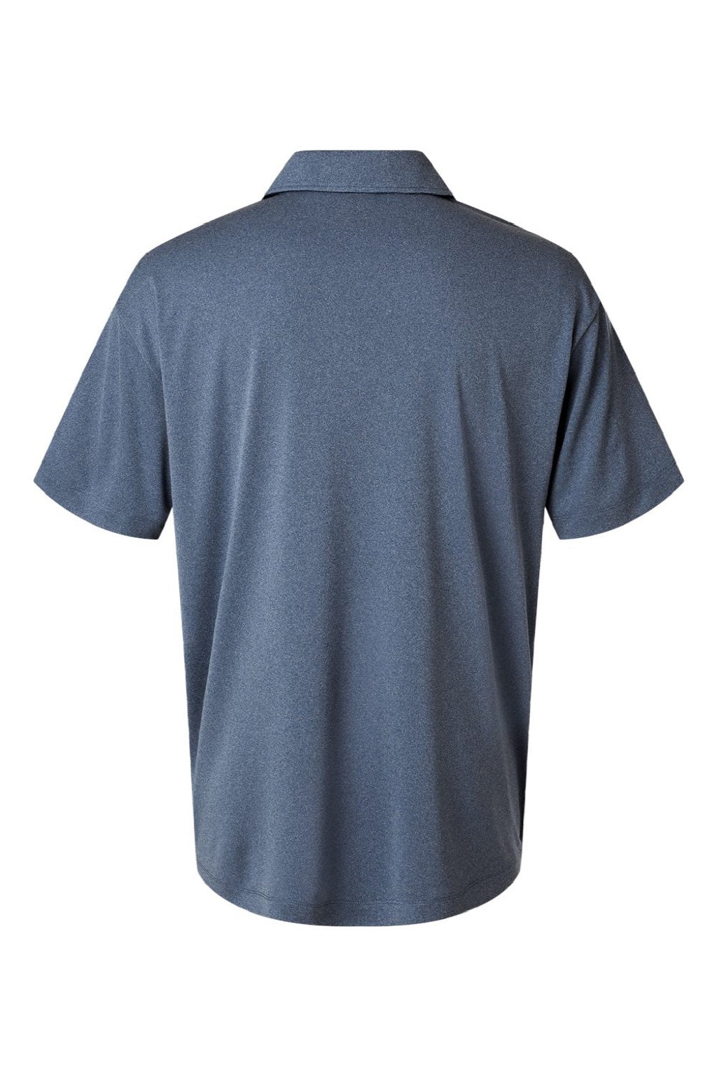 AllPro 41800 Mens Pro Lock Performance Short Sleeve Polo Shirt Heather Navy Blue Flat Back